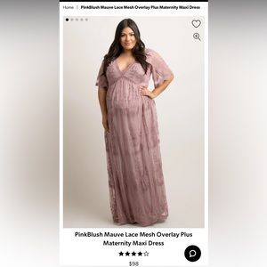Pink Blush Maternity Maxi Dress
